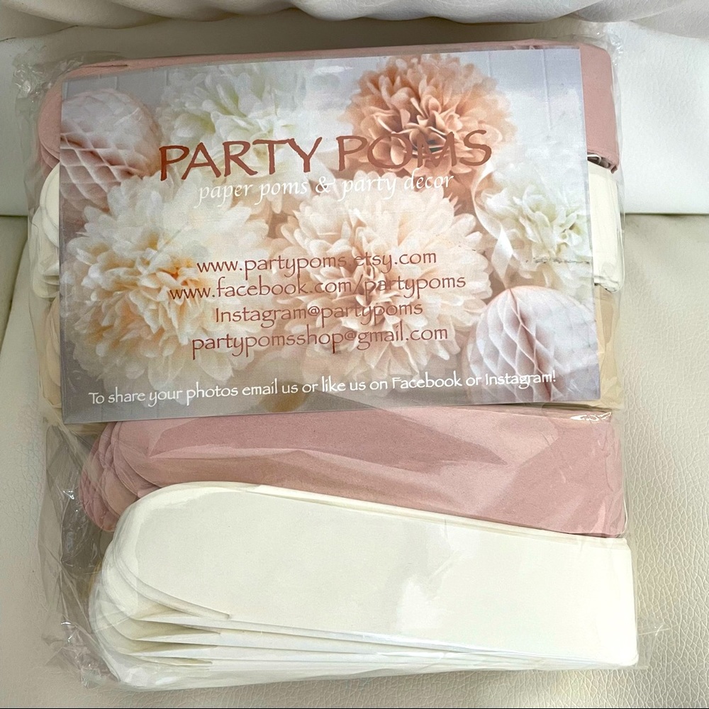 Party Pom Shop Blush Poms
